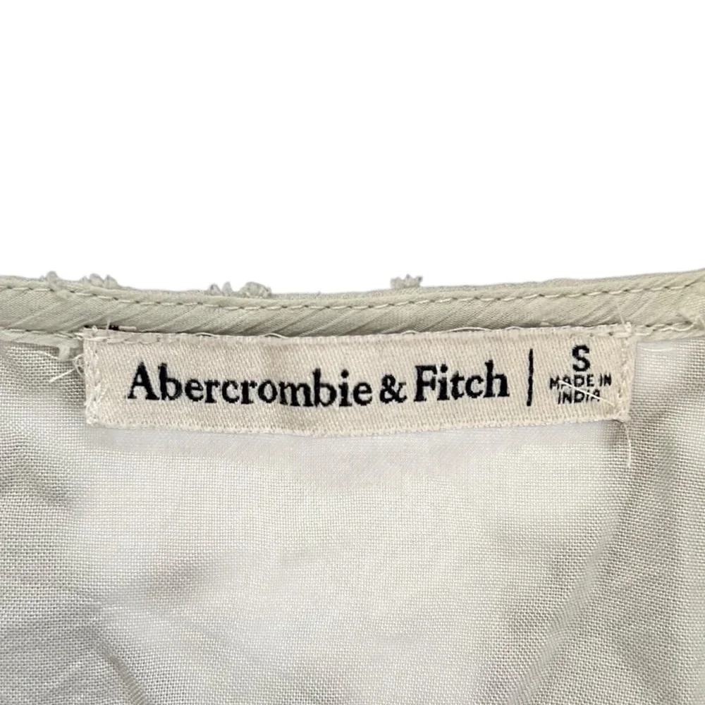 Abercrombie & Fitch Pale Green Swiss Dot Blouse Long Sleeve Boho Cottagecore S